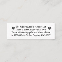 Tarjetas de Registro de Pareja Feliz en Miniatura