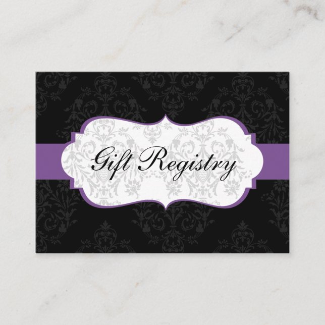 tarjetas de registro de regalo morado (Anverso)