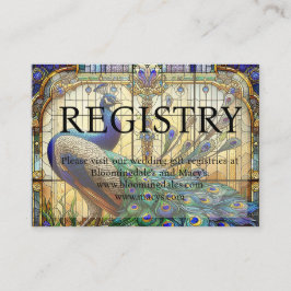 Tarjetas de registro de regalos de boda de pavo re