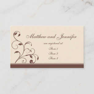 Tarjetas de registro de regalos de Boda de zócalos