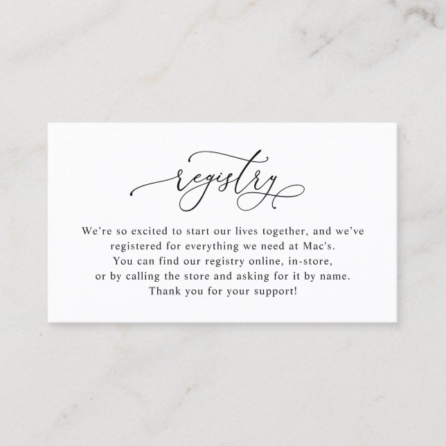 Tarjetas de registro del Boda de código QR en blan (Anverso)