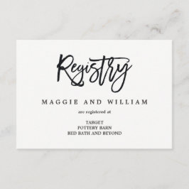 Tarjetas de registro - Encanto cepillado