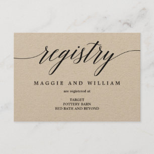 Tarjetas de registro - Script moderno