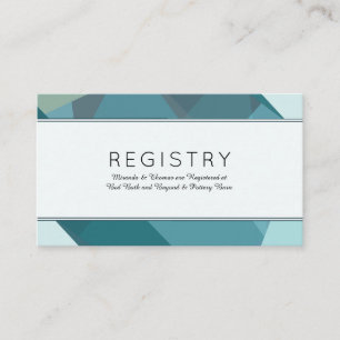 Tarjetas de registro verde azuladas modernas,