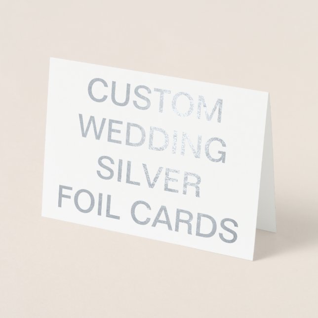 Tarjetas de Relieve metalizado plateado personaliz (Anverso)