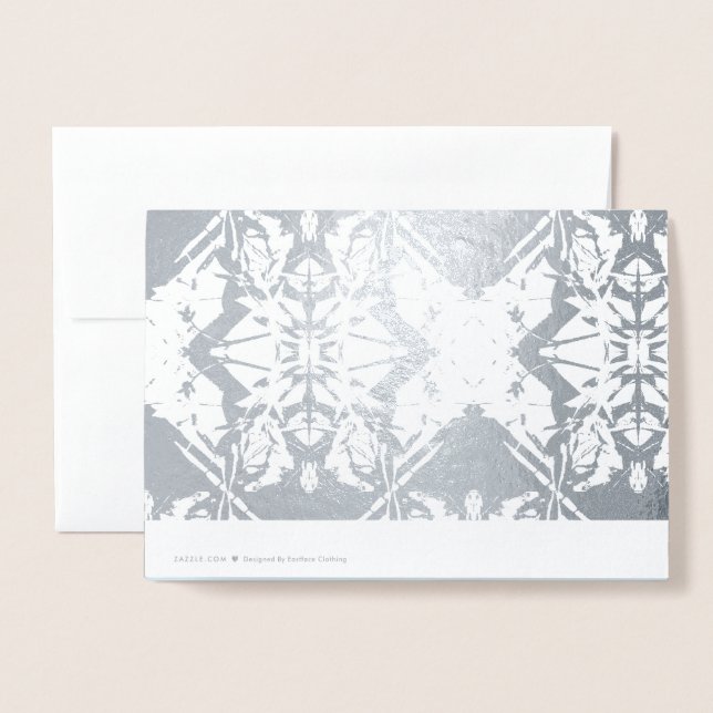 Tarjetas de Relieve metalizado simples y elegantes (Reverso con sobre)