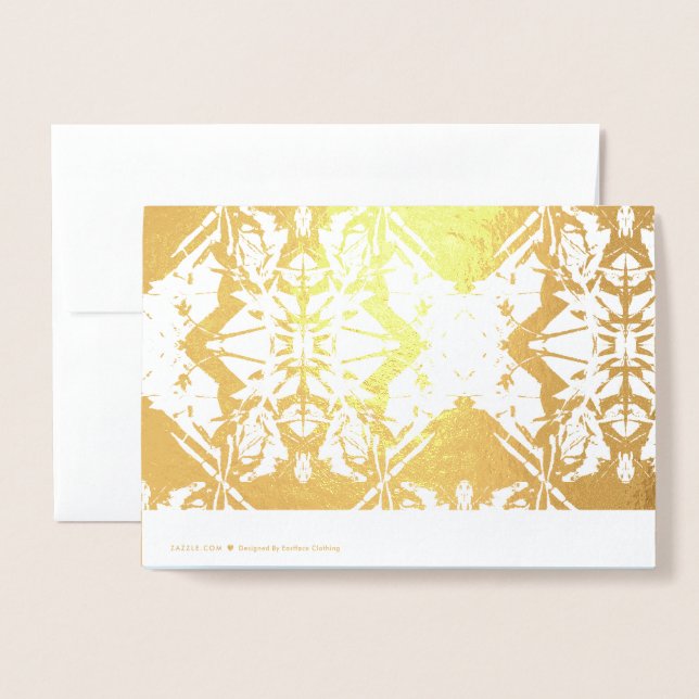 Tarjetas de Relieve metalizado simples y elegantes (Reverso con sobre)