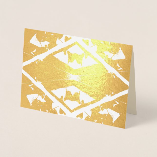 Tarjetas de Relieve metalizado simples y elegantes (Anverso)