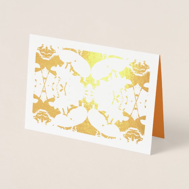 Tarjetas de Relieve metalizado simples y elegantes (Anverso)