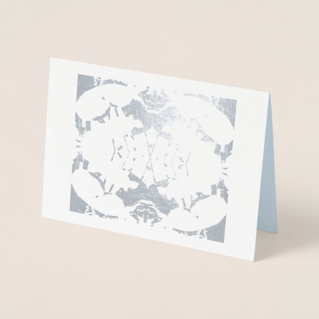 Tarjetas de Relieve metalizado simples y elegantes (Anverso)