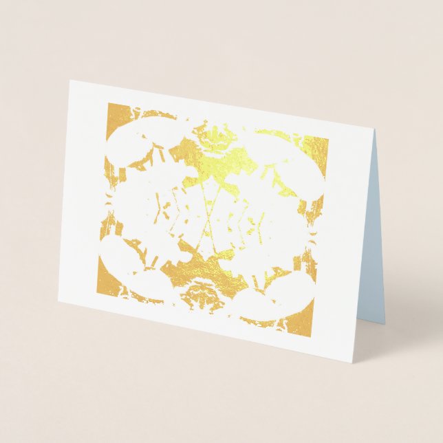 Tarjetas de Relieve metalizado simples y elegantes (Anverso)