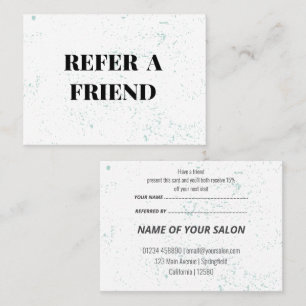 Tarjetas de remisión de la sala de moda - Moderna 