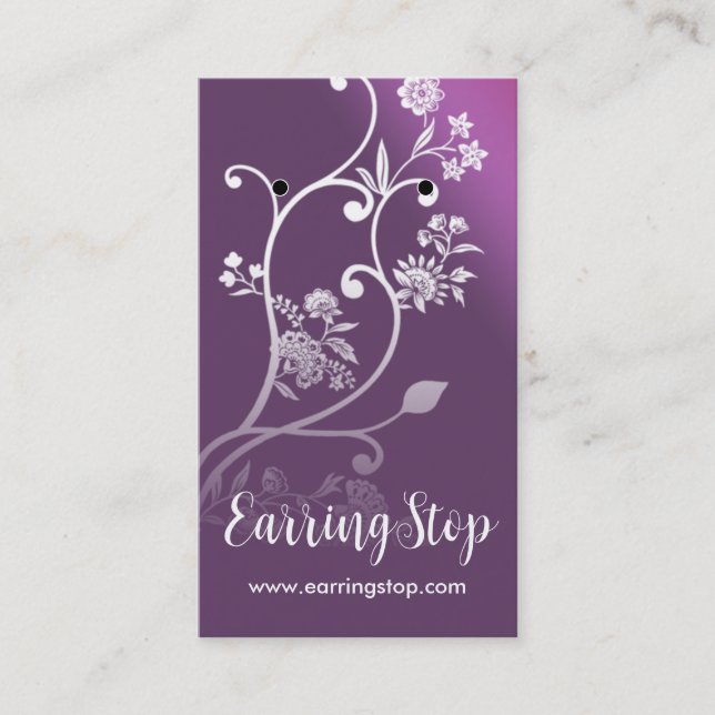 Tarjetas de reposo floral Purple Flowers (Anverso)