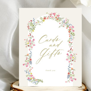 tarjetas de resorte de arco floral Regalos señal d