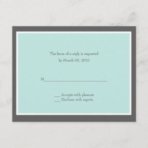 Tarjetas de respuesta Aqua y Gray