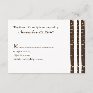 Tarjetas de respuesta Boda Birch Trees