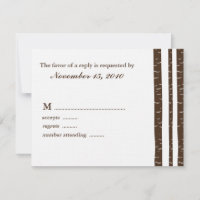 Tarjetas de respuesta Boda Birch Trees