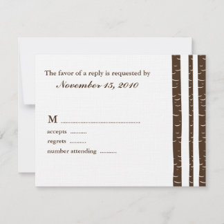 Tarjetas de respuesta Boda Birch Trees
