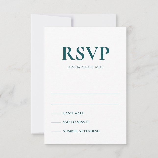 Tarjetas de respuesta Boda de Acentos Art Deco (Anverso)