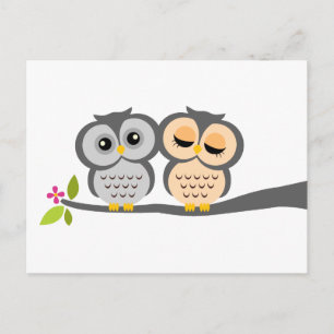 Tarjetas de respuesta Boda de búhos encantadores