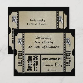 Tarjetas de respuesta Boda de Swirls Textiles Blac