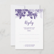 Tarjetas de respuesta Boda Elegante para orquídeas