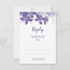 Tarjetas de respuesta Boda Elegante para orquídeas