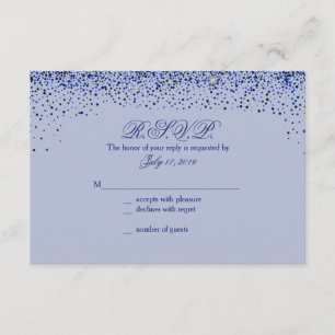 Tarjetas de respuesta Boda Purpurina de Sapphire G