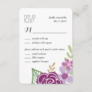 Tarjetas de respuesta Boda/RSVP para radiantes flo