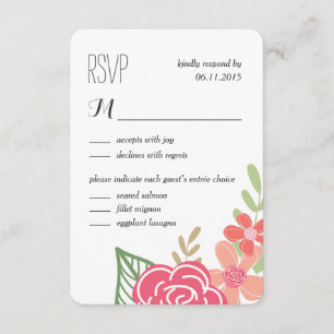 Tarjetas de respuesta Boda/RSVP para radiantes flo