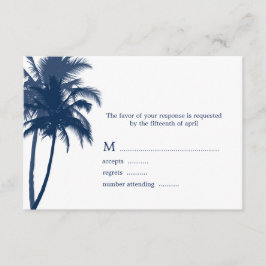 Tarjetas de respuesta Boda tropical de palmeras