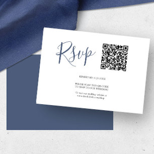 Tarjetas de respuesta con código QR azul marino