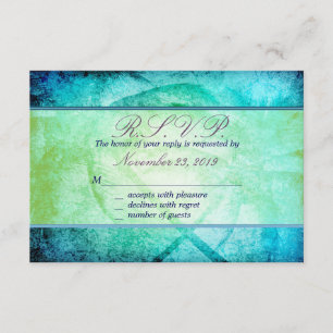 Tarjetas de respuesta de acuarela de playa abstrac