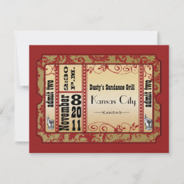 Tarjetas de respuesta de boda con cartelera roja y