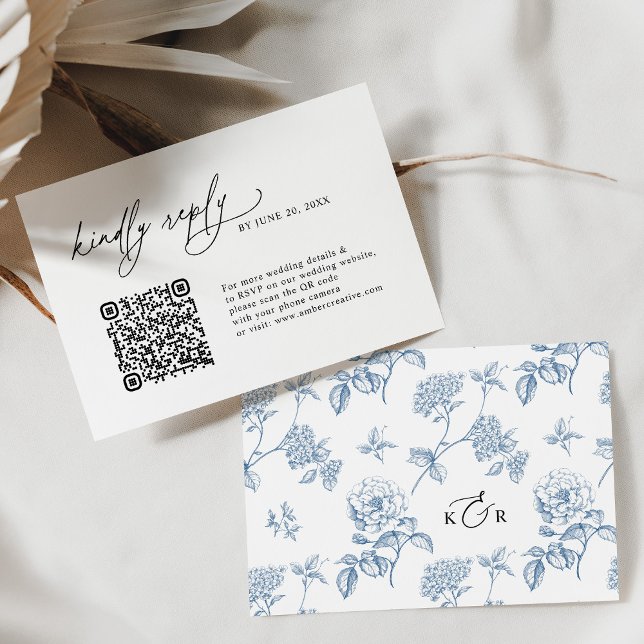 Tarjetas de respuesta de boda con código QR minima (Subido por el creador)