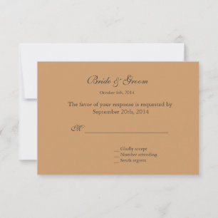Tarjetas de respuesta de boda de abanico de seda y