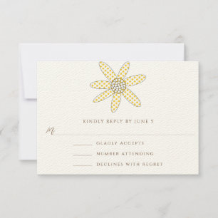 Tarjetas de respuesta de Boda de árbol de flor cap