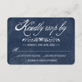 Tarjetas de respuesta de Boda de color azul