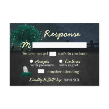 Tarjetas de Respuesta de Boda de Luces de Cuerdas 