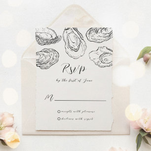 Tarjetas de respuesta de Boda de ostión