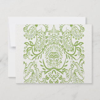 Tarjetas de respuesta de Boda de pájaros amarillos