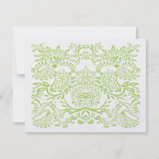 Tarjetas de respuesta de Boda de pájaros brillante