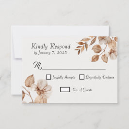 Tarjetas de respuesta de boda de Romance Rústico