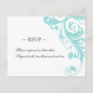 Tarjetas de respuesta de boda elegantes