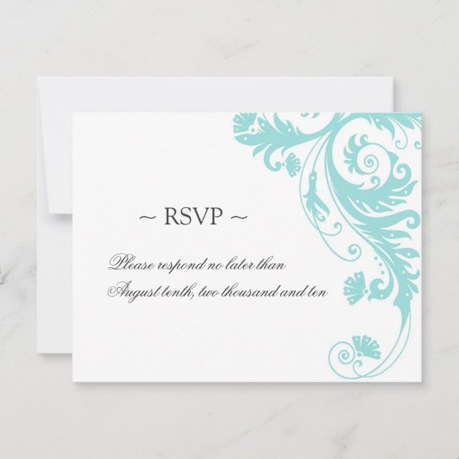 Tarjetas de respuesta de boda elegantes (Anverso)