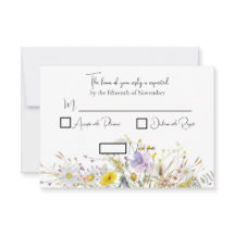 Tarjetas de Respuesta de Boda Flor de Primavera