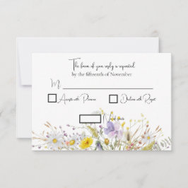 Tarjetas de Respuesta de Boda Flor de Primavera