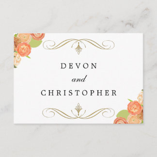 Tarjetas de respuesta de Boda floral en cascada