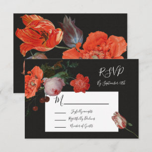 tarjetas de respuesta de boda floral Rembrandt RSV