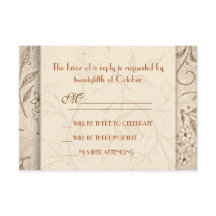 tarjetas de respuesta de boda florales clásicas